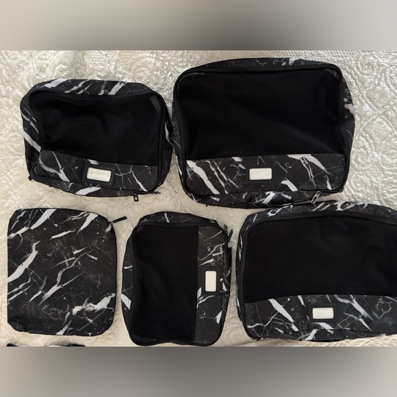 Calpak Black and White 5 piece Marble Travel Bag Set - Picture 3 of 5